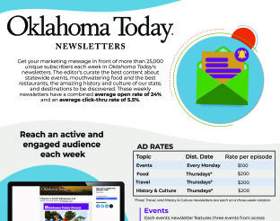 Oklahoma Today Newsletter Rate Card
