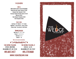 View Wedge Pizzeria Menu