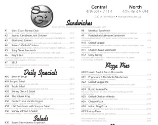 View Saturn Grill Menu