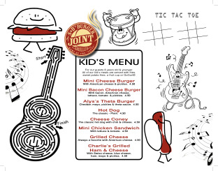View S&B's Burger Joint Children's Menu