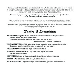 View Ted's Cafe Escondido Menu