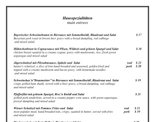 View Royal Bavaria Entree Menu