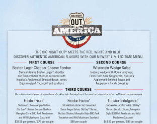 View Melting Pot Dinner Menu