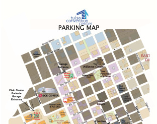 View Cox Business Center Parking Map