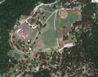 Chandler Park Disc Golf Map