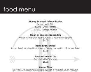 Lobby Lounge Food Menu