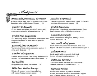 View Villa Ravenna Menu