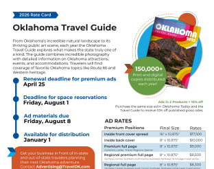 Oklahoma Travel Guide Rate Card