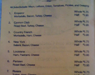 View Napoloeon's Deli Menu