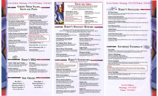 View Harry's American Grill Menu