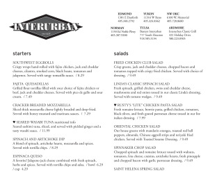 View Interurban Menu